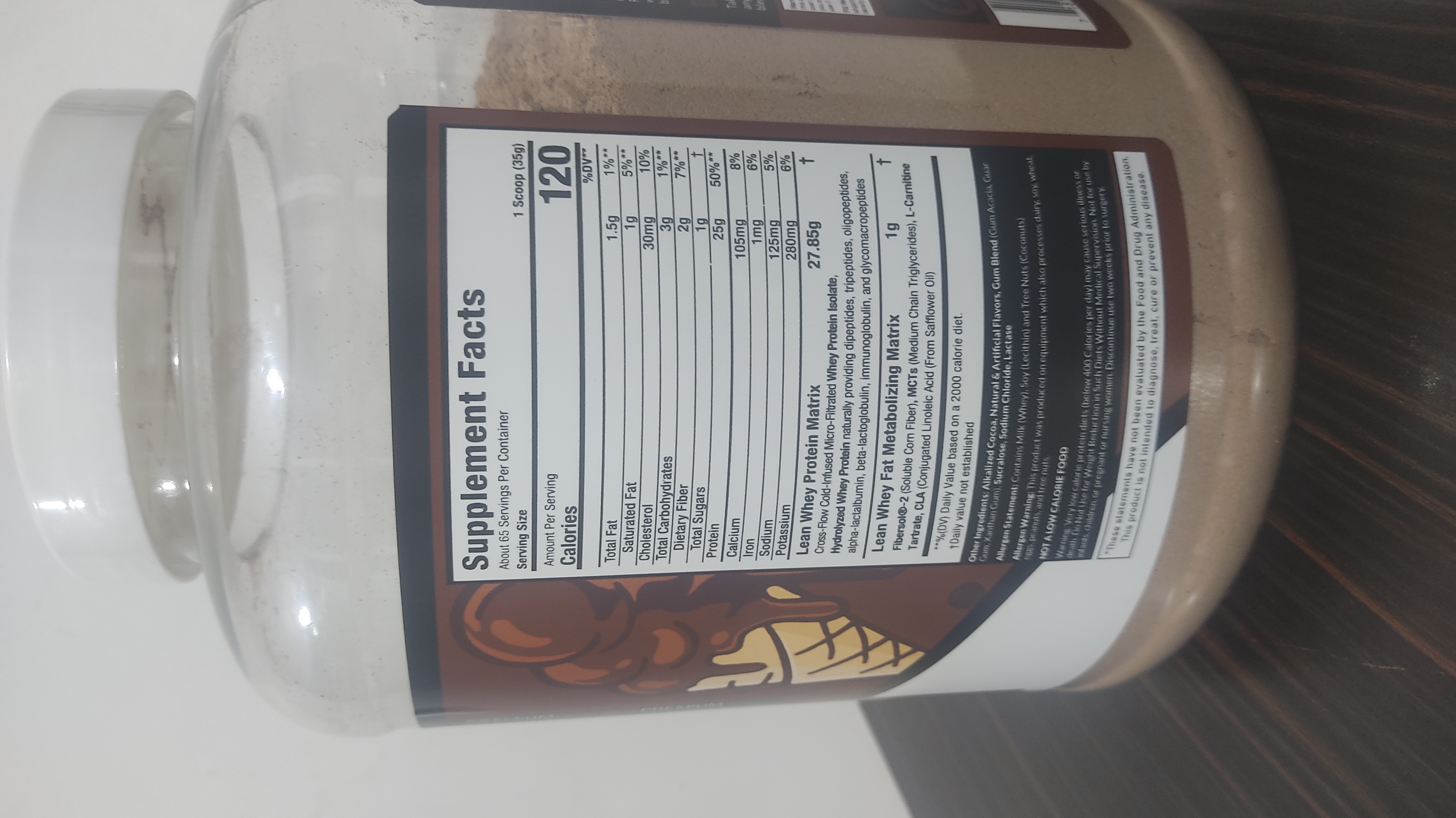 پروتیین لین وی شکلاتی با شیرینک سفید ۲۲۶۸گرمی